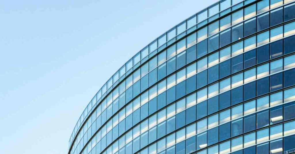 Glass office building
